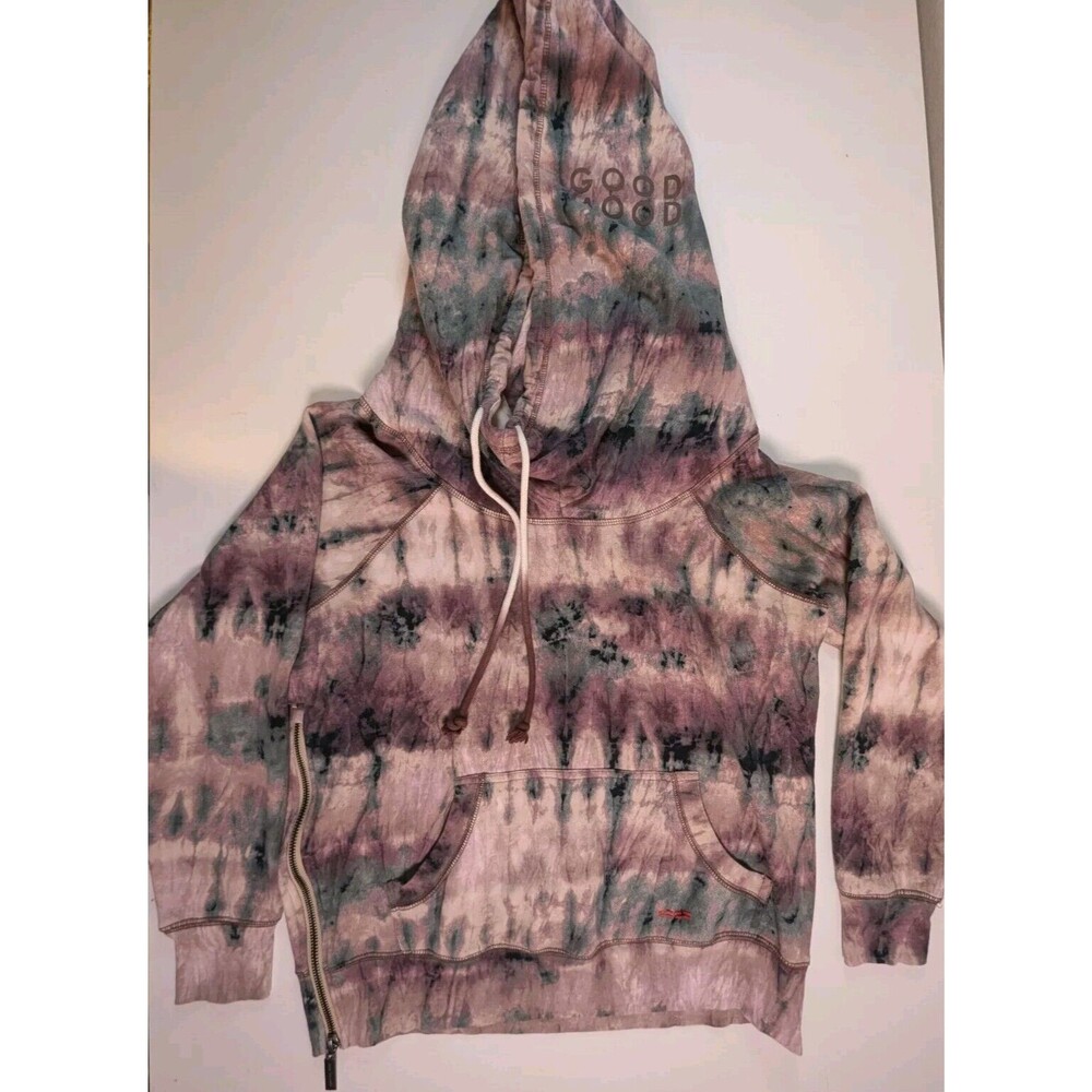 peace love world Good Mood Tye Dye Hoody Size Small - Huge Hood